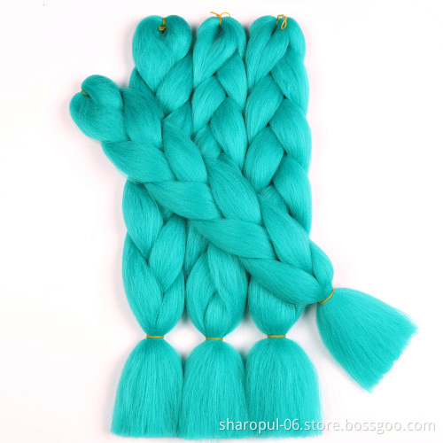 24''Long Strands Ombre Jumbo Synthetic Braiding Hair Crochet Blonde Hair Extensions
